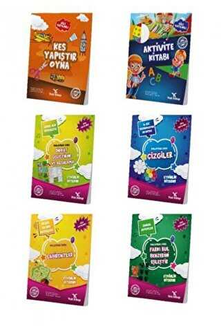 4-6 Ya Okul ncesi Evde Etkinlik Seti 6 Kitap