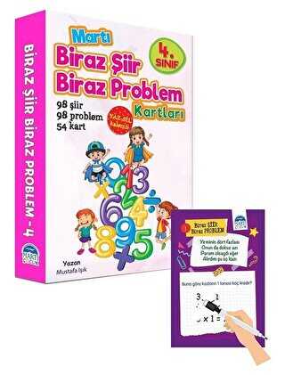 4. S�n�f Biraz �iir Biraz Problem Kartlar� - Yaz Sil Kalemli